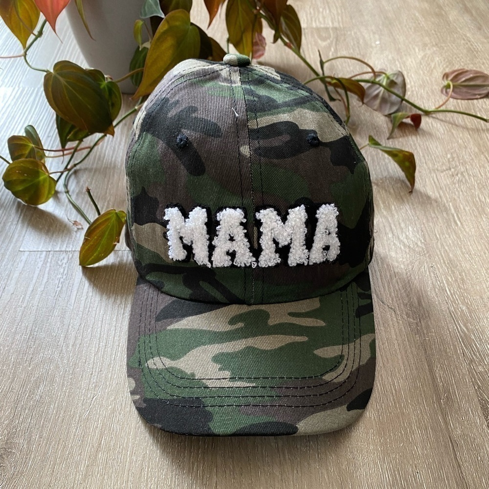 MAMA patch logo Army Print Camo Print Baseball Hat Cap Lightweight Sun Hat